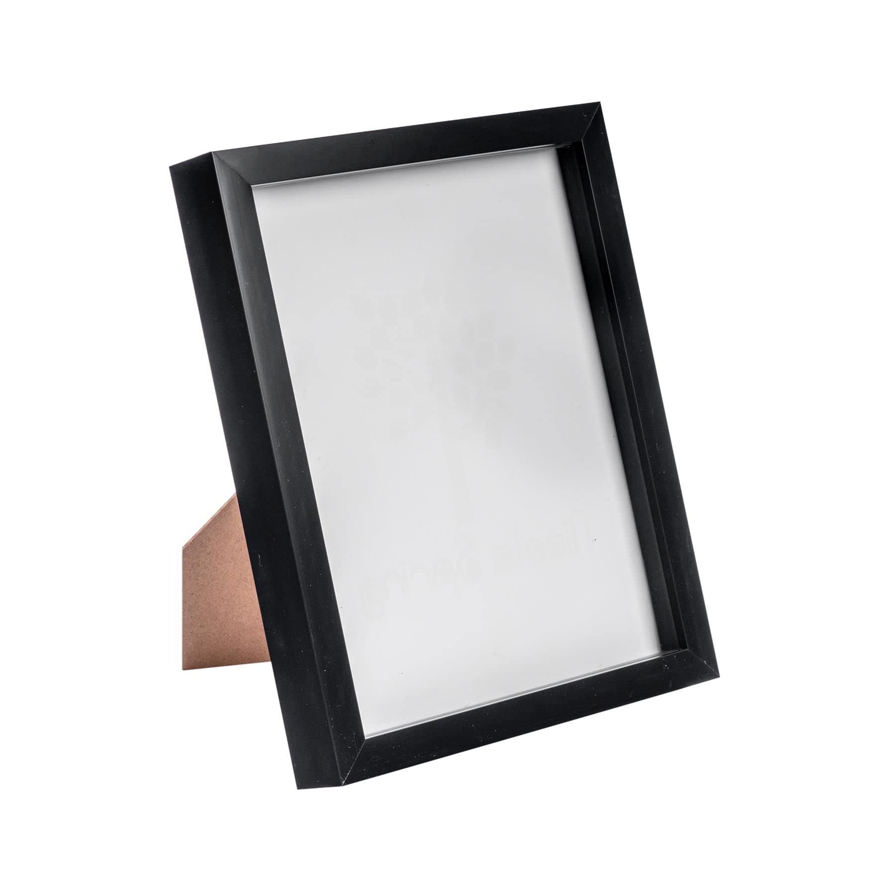 Nicola Spring 3D Shadow Box Photo Frame - 8x10 (20x25cm) - Pack of 1 - Black 3D Photo Frame Box Picture Portrait Display Case for Crafts, Keepsakes, Wedding, Graduation