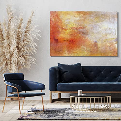 Impression sur Toile Haute Définition William Turner Soleil sur Un lac Grand Format
