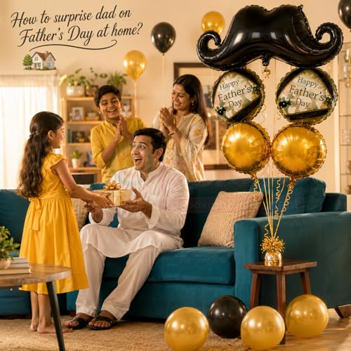 Image of Propsicle Happy Fathers Day Foil Balloons Dad Birthday Decoration Pack of 5