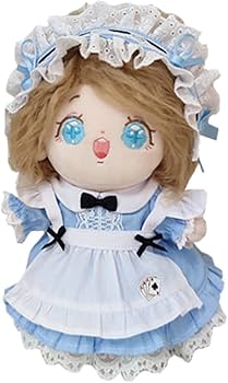 Amazon.co.jp: niannyyhouse 20cm ぬいぐるみ アリスのメイド服 頭飾り