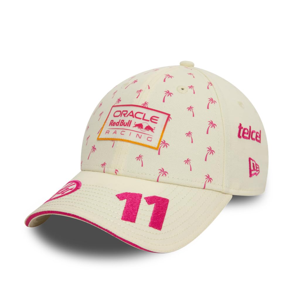New Era Czech Perez Special Edition GP Miami Red Bull Racing 9Forty Adjustable Cap, White, Talla Única