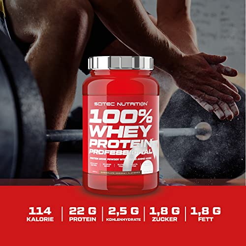 Scitec Nutrition 100% Whey Protein Professional - Angereichert mit zusätzlichen Aminosäuren und Verdauungsenzymen - Glutenfrei - Palmölfrei, 920 g, Vanille