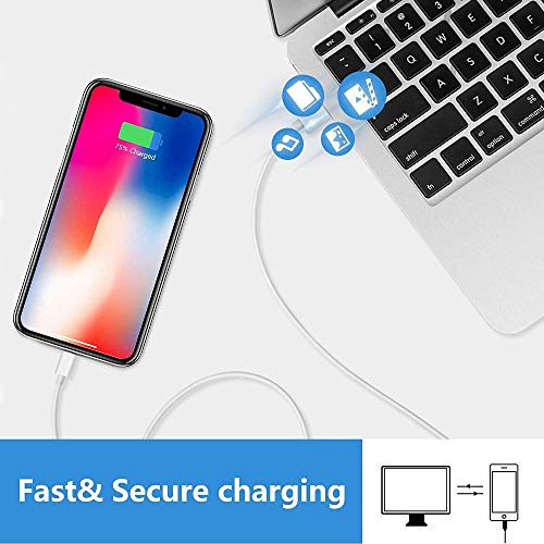 [Apple MFi Certified] iPhone Charger, 2-Pack 6FT Lightning to USB Fast Charging Data Sync Transfer Cable with Dual Port USB Wall Charger(UL Listed)Travel Plug Compatible for iPhone 11/XS/XR/X 8 7/iPad - Thumbnail 4