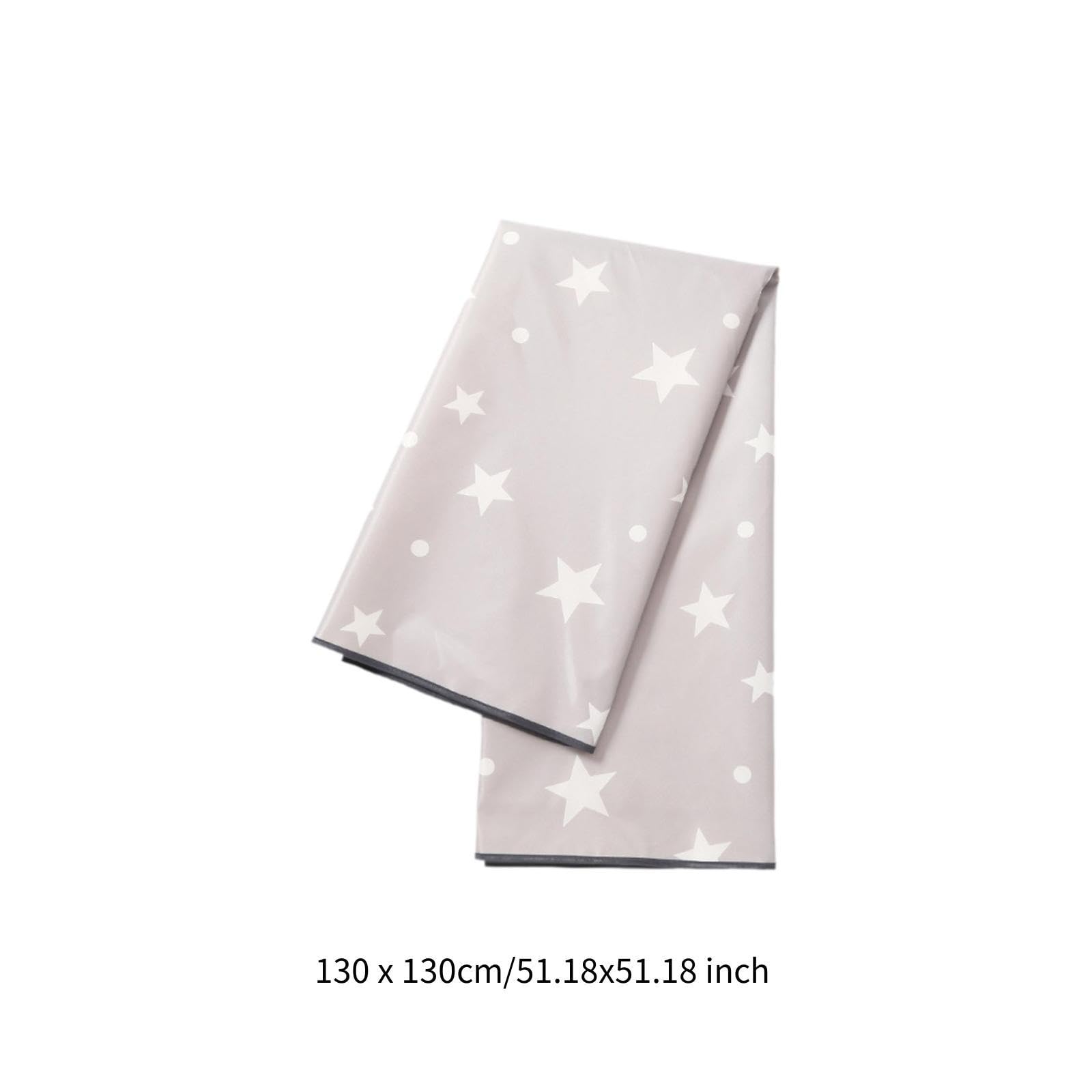 DYNWAVE High Chair Splash Floor Mat, Baby Weaning Mat, Baby Washable Spill Mat, Gray Star