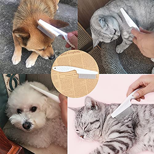 TanDraji Dog Combs for Grooming, Metal Dog Grooming Comb and Cat Flea Comb with Rounded Teeth for Removing Tangles and… - Image 6