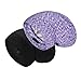 Satin Lined Sleep Cap Bonnet for Curly Hair and Braids, Stay On All Night Hair Wrap with Adjustable Strap for Women and Men, Black and Purple, Pack of 2
