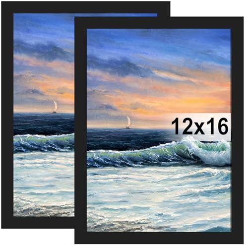 Image of LUCKYLIFE 12x16 Frame Black for Wall Mounting, 2 Pack
