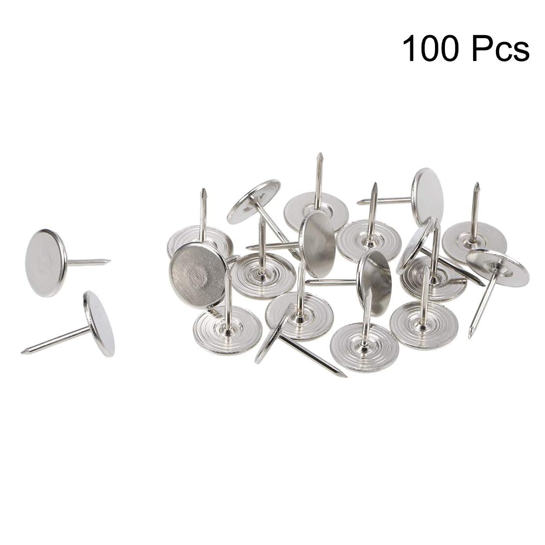 TA-VIGOR 100Pcs Heavy Duty Flat Head Push Pins, Decorative Thumb Tacks for Wall Furniture Cork Board & Bulletin Board - Image 3