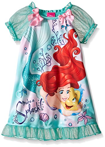 Disney Princess Little Girls The Little Mermaid Splashing with Friends Nightgown Teal 3T