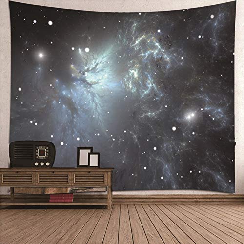 CEVAN Tapiz Volante Tapiz De Pared Playa Grande Cielo Estrellado del Tema del Universo Tapices Colores Tapiz De Suelo Piscina Rectangular Negro 100X70Cm