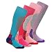 Ski Socks Women's 4 Pairs Thermal Socks Size US 6.5-9.5 Multicoloured