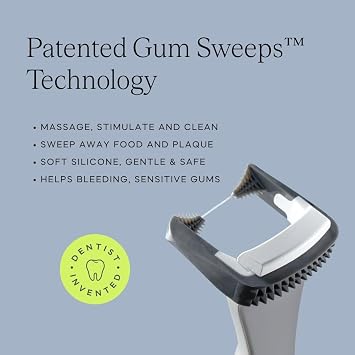 Slate Flosser Refills - Reusable Woven Floss, PFAS-Free, Non-Toxic Dental Floss | Fits Slate Electric Flosser w/Tongue Scraper & Gum Sweeps | 20-Pk Black Smooth Floss Heads