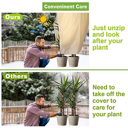 image for HOMMAND 2 Packs Outdoor Plant Cover-2.2oz(71