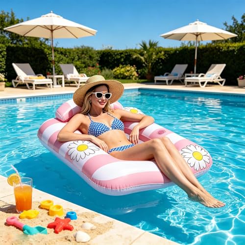 Hammock Swimming Pool Floater Inflatable Floating Heavy Duty Hammock