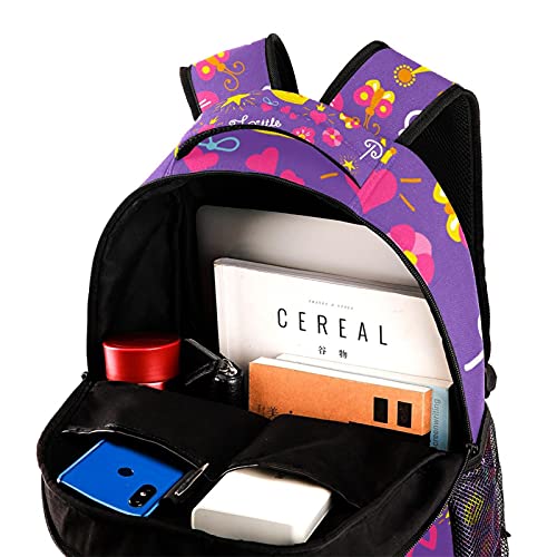 Sac à dos cœur rouge multicolore idéal pour le bureau et les cours