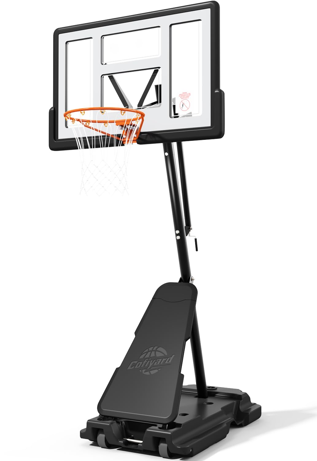 Cofiyard Basketball Hoop Outdoor with 44&amp;48&amp;54 Inch Shatterproof Backboard,10FT Height Portable Basketball Hoop with Sandbag, Adjustable Basketball Goal with Wheels