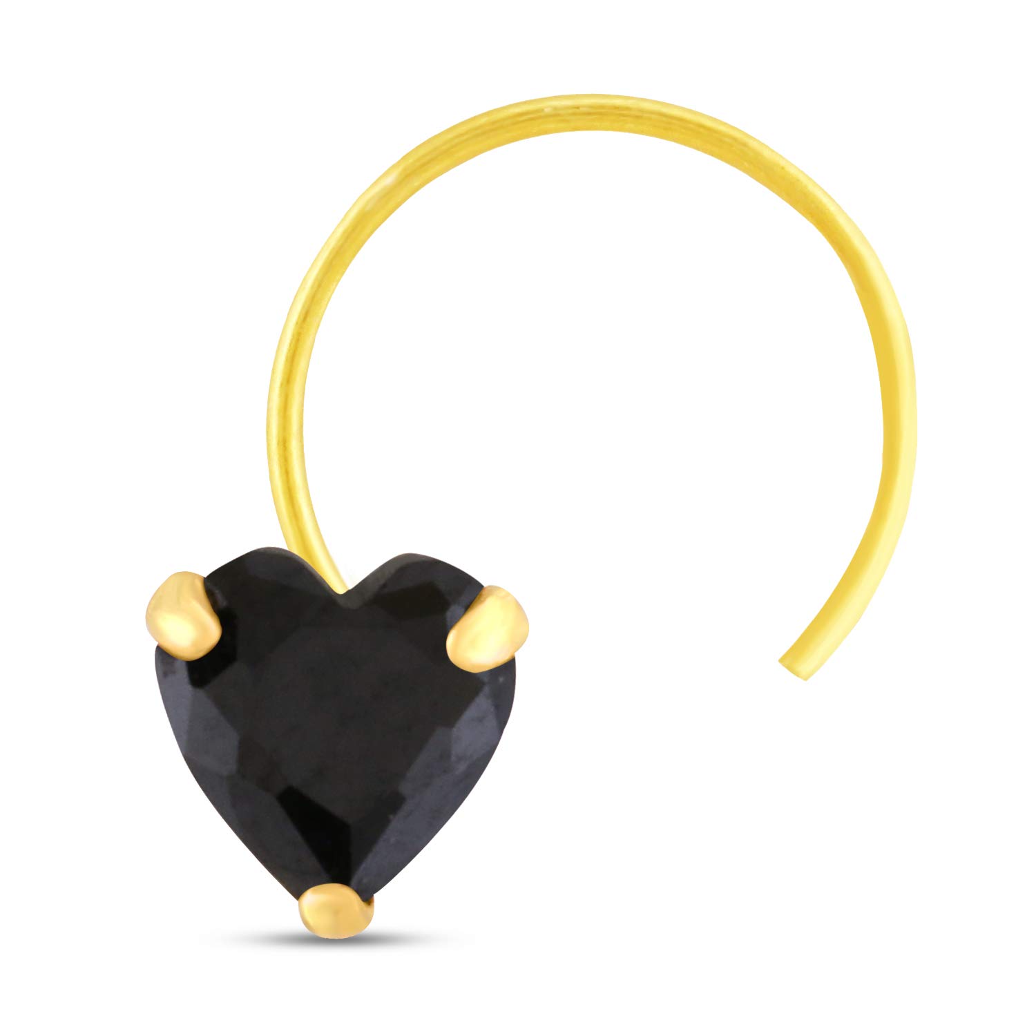 GEHLOT ; OneStep Towards Online Heart 14karat Yellow Gold Nose Pin Wire Taar Stud | Diamond Piercing Nose Stud | For Women and Girls - Black (B091TQVNK9) Amazon Price History, Amazon Price Tracker