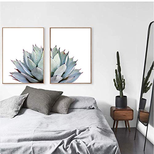 Toile Cactus Botanique pour Customiser une Deco Murale Moderne sans Cadre Impose