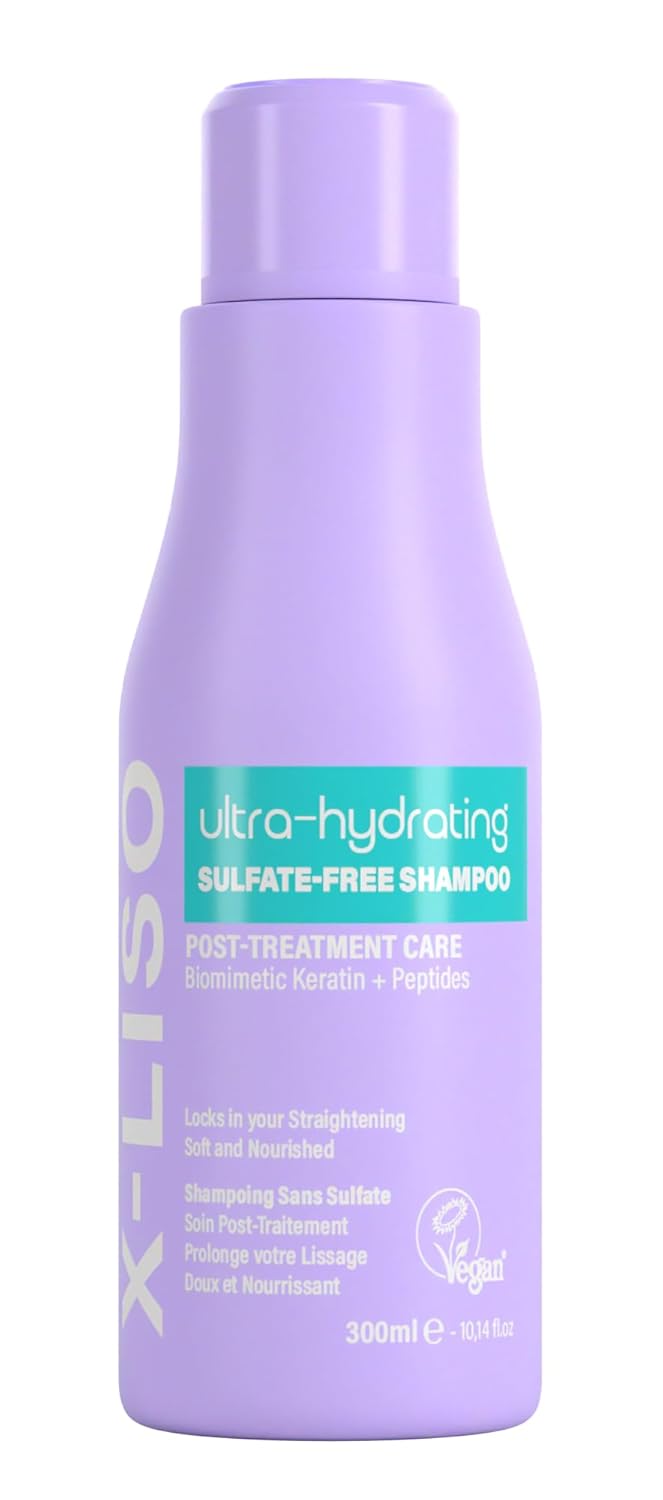 Ultra-Hydrating Sulfate-Free & Salt-Free Shampoo – Moisturizing, Shampoo for color treated hair, Vegan Post-Treatment Care for Straightened & Keratin-Treated Hair & Anti-Frizz Formula