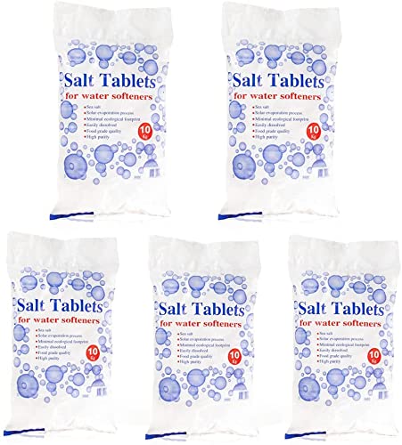 HSD 10 Kg Salt Tablets | Water Softener | Food Grade | Compatible to All Water Softener Machines 100% Genuine British Salt Tablet, Tablet Salt of Premium Quality (5)