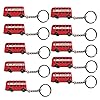 10 London red bus key rings British gift key chain London souvenir 3D bus keyring #1