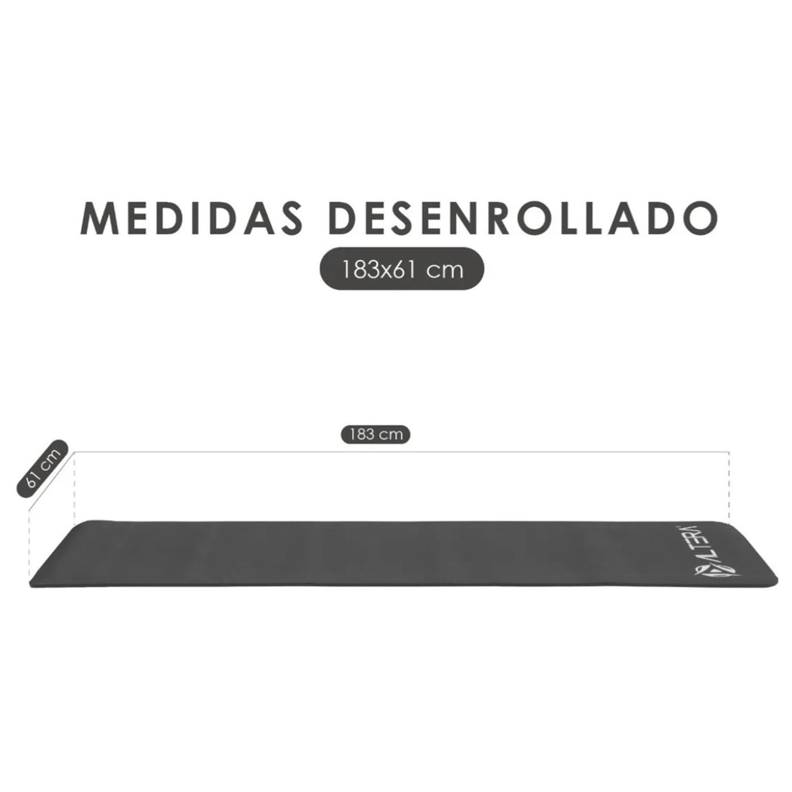 Tappetino per Esercizi NBR Spesso con Trama Antiscivolo 72x24 Pollici per Palestra Interna Ed Esterna Pilates Allenamento Meditazione