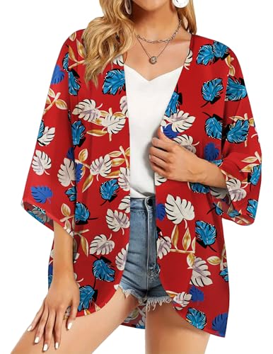 Image of BB&KK Women's Floral Kimono Summer Short Cover Ups Tops