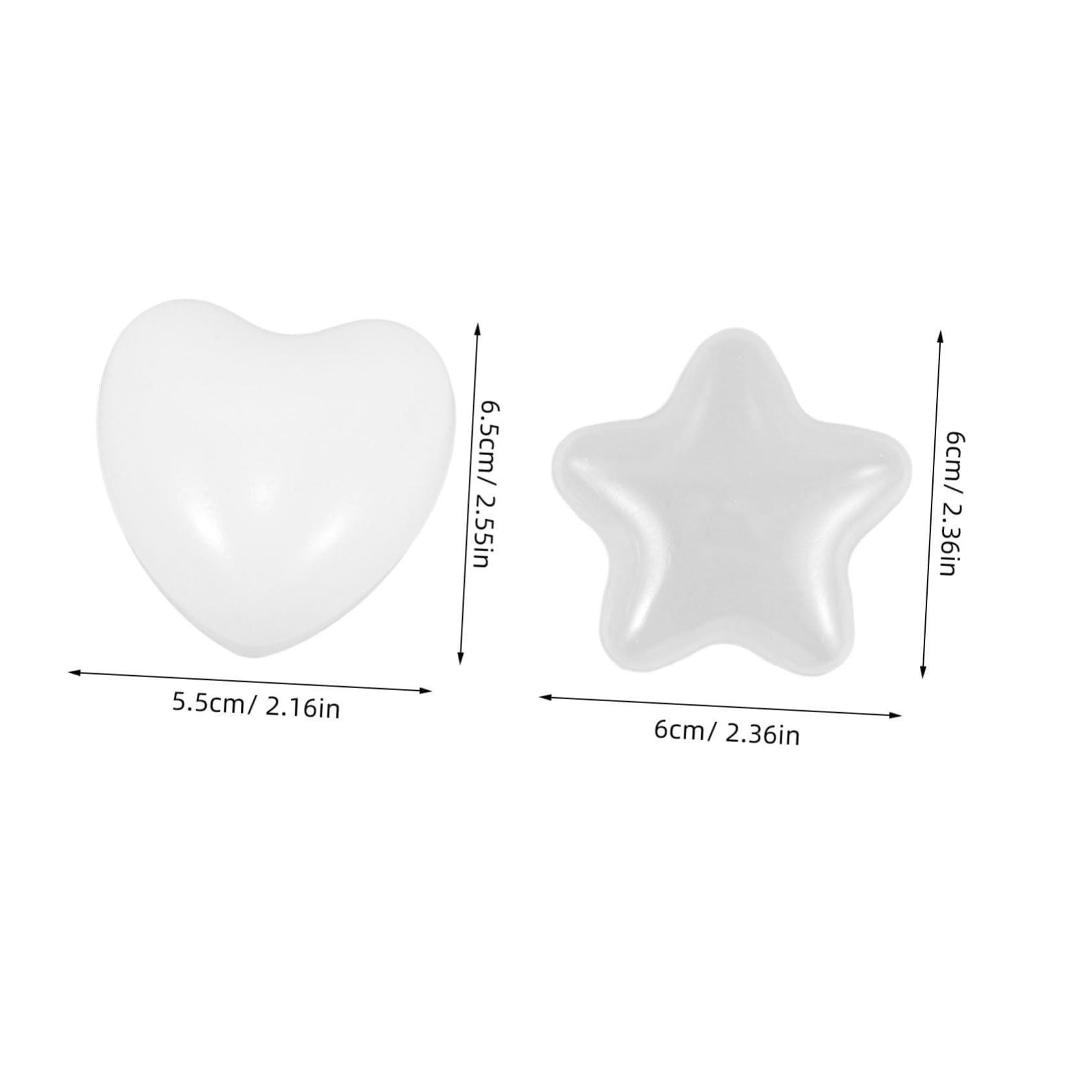 SUPVOX 100pcs Star Heart Shaped Ocean Balls for Indoor Decor Play for Pool Parties Game Pits Tents Playhouses Safe Smooth Surface Design