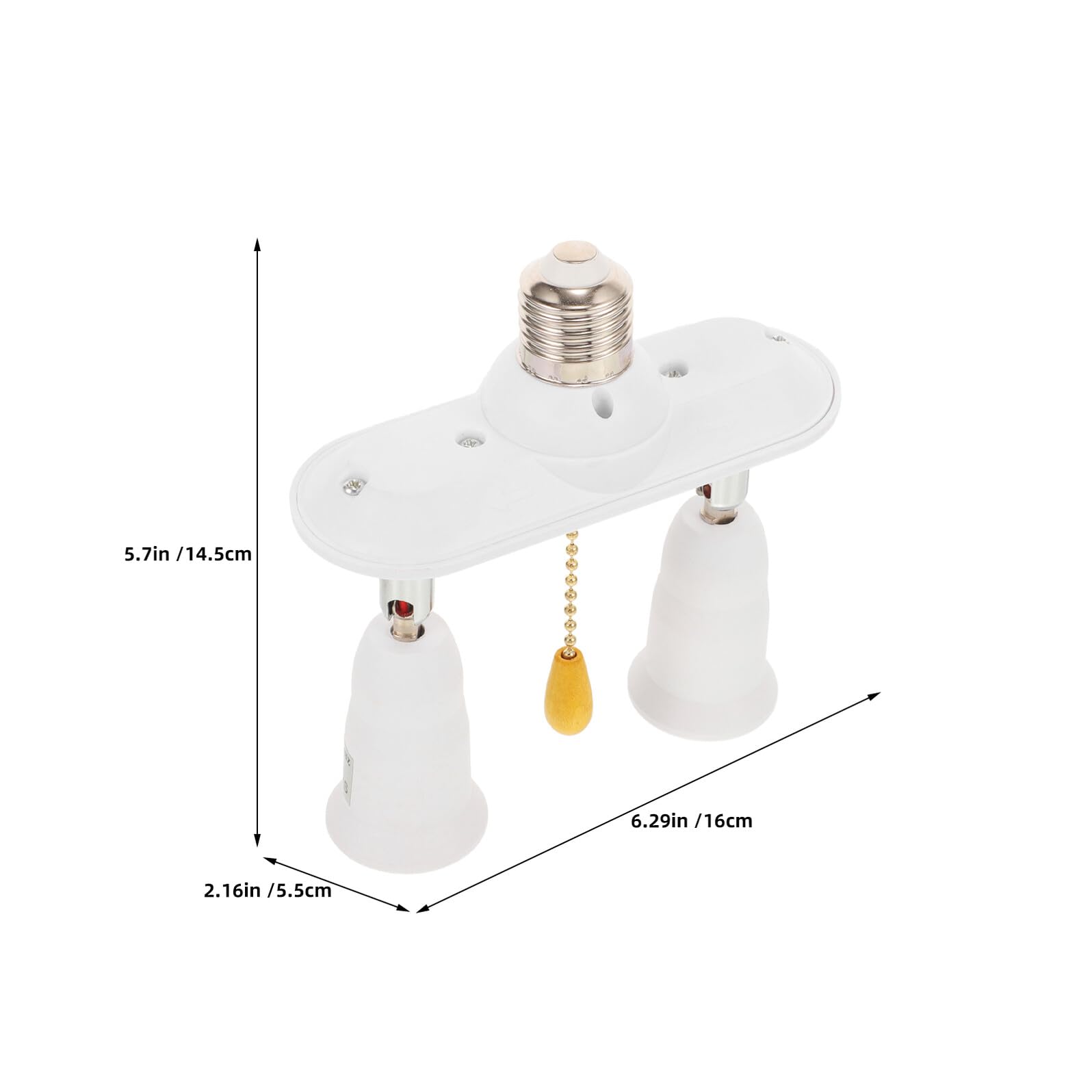 COLLBATH 2 Pièces Douille à Chaîne Douille à Vis Standard pour Lampe de Table et Lampadaire avec Interrupteur à Tirage Base de Lampe Pratique pour Usage Domestique