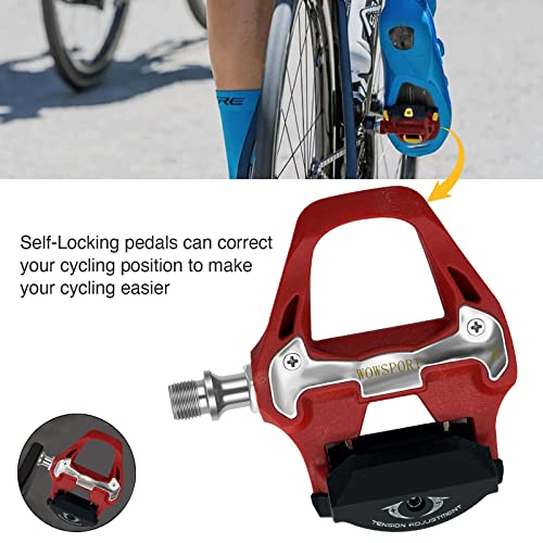Wowsport Carbon Fiber Spd-Sl Road Bike Pedals With 3-Bolt Cleats thumb #6