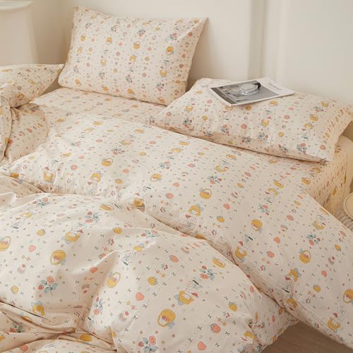 Image of LifeTB Cottagecore Floral Comforter Set Cute Aesthetic Flowers Bedding Set | Coquette Aesthetic Floral Botanical Bedding Twin XL Comforter for Teen Girls Soft Lightweight Bedding 3 Piece