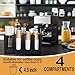Cup Holder Lid Dispenser with Straw Organizer,4 Compartment 7 Adjusting,Cup Storage Organizer for Breakroom Countertop Coffee Station Bar Restaurant