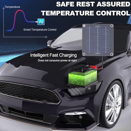 Kit de Painel Solar, Mantenedor de Bateria Monocristalina de Saída 12V 18V Com Painel Solar de 10W,