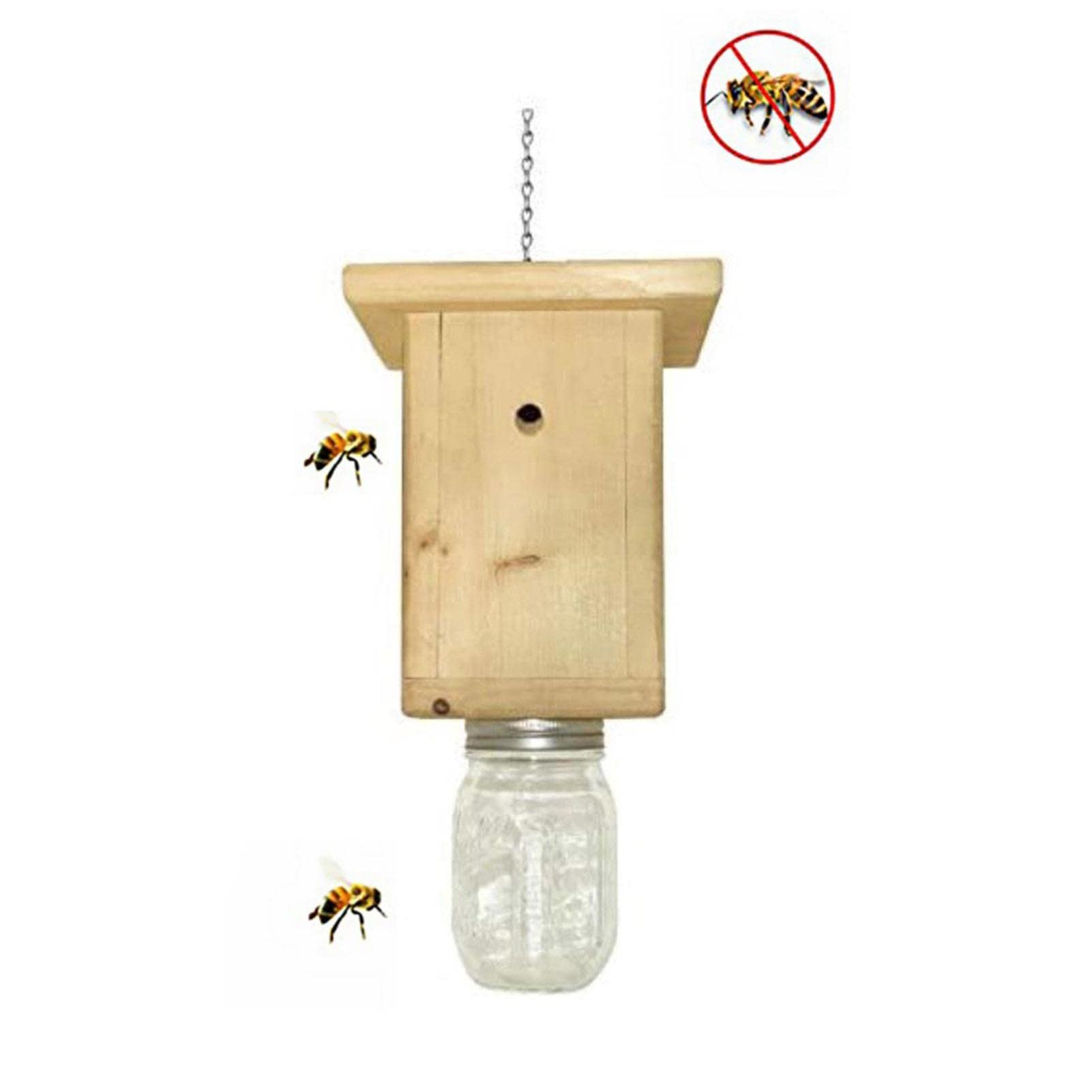 Bienenfalle aus – -Bienenfalle, Bienenfallen im Freien, einfach zu bedienen, natürlicher Holzhaus-Stil, Zimmermanns-Bienenfalle, wasserdicht und für den Außenbereich | bedienen, natürlicher Holzhaus-Stil, Zimmermanns-Bienenfalle, wasserdicht und für den A