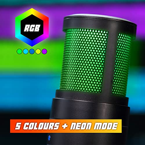 THE G-LAB K-Mic Natrium Gaming-Mikrofon RGB - Hohe Audioqualität, Anti-Vibrations-Unterstützung - USB-Desktop-Mikrofon Ideal für Gaming, Streaming, Podcast, Twitch, YouTube für PC/PS4/PS5 - NEU 2022 - Image 4