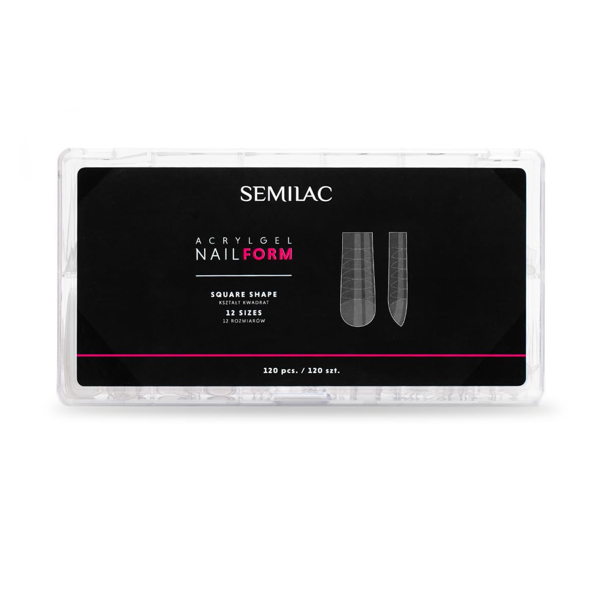 Semilac Acrylgel Nail Form Square 120 Pcs, 120 stück (1er Pack)