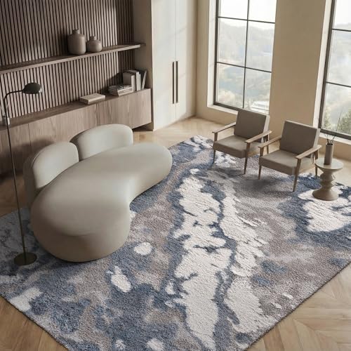 Tapete SAFAVIEH Horizon Shag 160x230 cm Gris y Azul miniatura 1