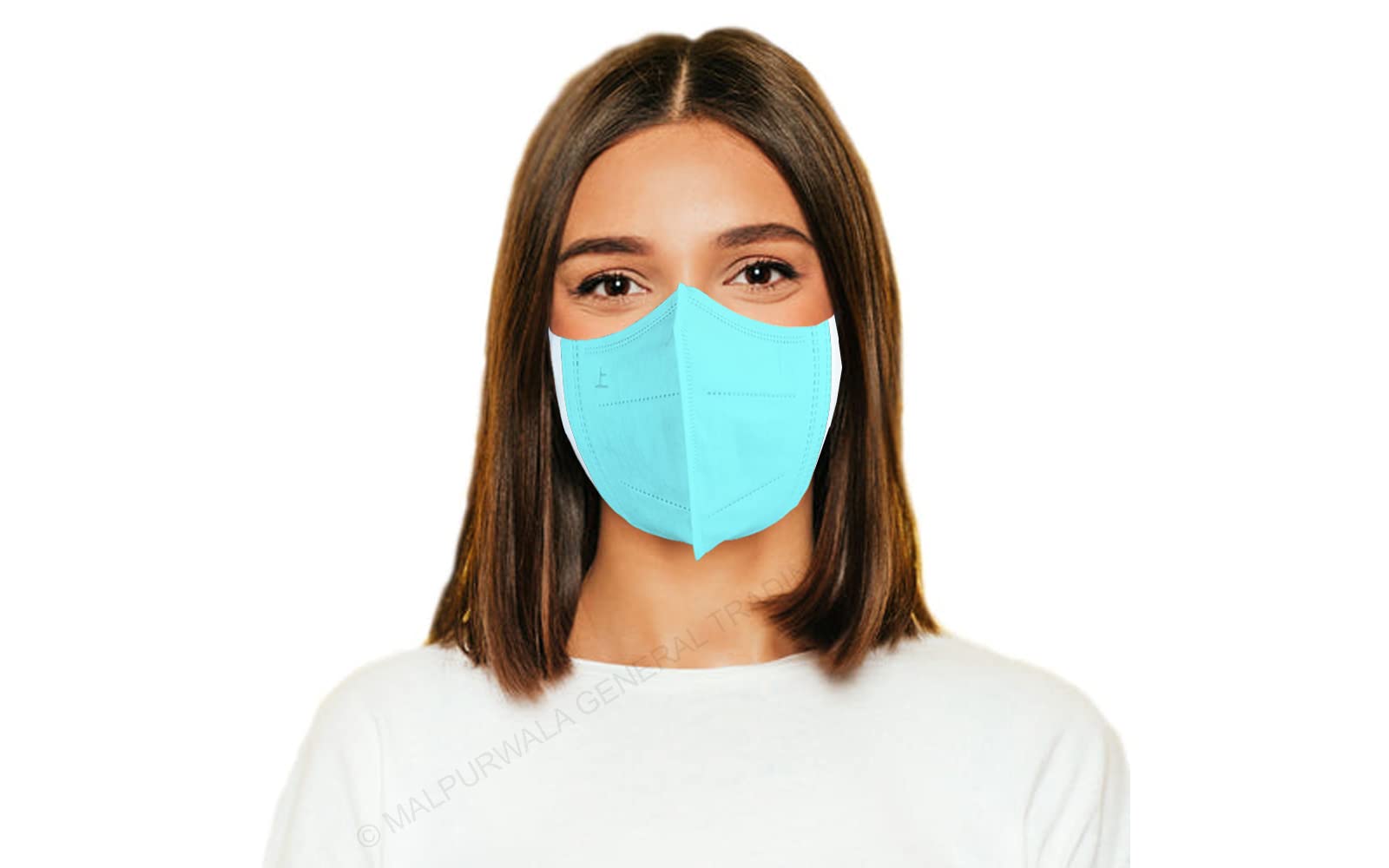 3D Protective Face Mask for Adults (50pcs) (Sea Green)