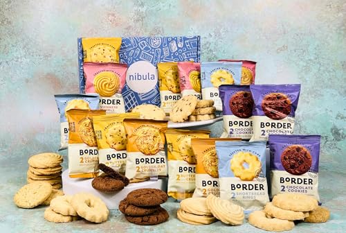 Borders Biscuit Hamper | Nibula Treats | Luxury Gift Box with 30 biscuits from Border Biscuits | Family Favourites for Gifting Sharing & Tea Time