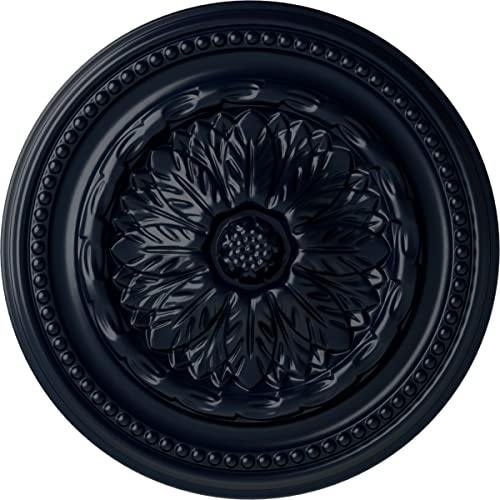 Image of Ekena Millwork CM15CHMDF 15-3 /4 inch x 1-7 /8 inch Chester Ceiling Medallion, Midnight Dream