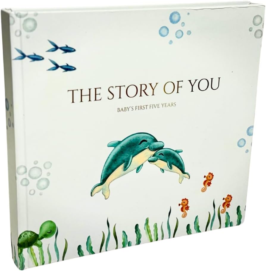 Baby diary, capture precious moments and create timeless memories. Baby scrapbook and baby book keepsake for baby shower gifts, gender-neutral baby items, and baby books from birth.