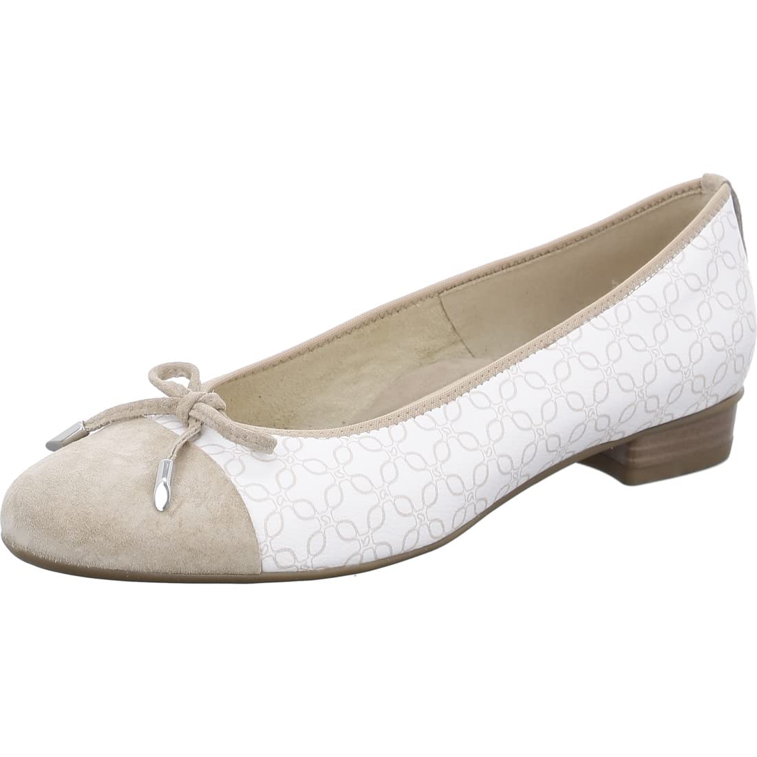 ARA Women's BARI Ballet Flat, Sand, 10 UK