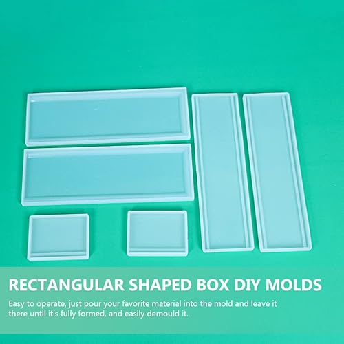 Miniatura 4 de Moldes de resina epoxi, 1 juego de caja de dominó, moldes de silicona de fundición de resina para dominó, estuche de almacenamiento de joyas, moldes