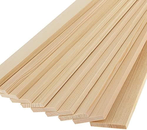 Unfinished Wood Pieces -dix-Pack Wooden Rectangle Cutout, Rustic Wood for Home Decoration, DIY Supplies, Wooden Rectangle Boards , 30cm