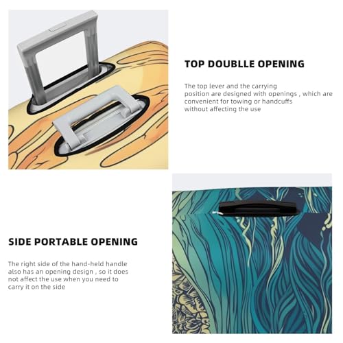 Luggage Cover for Travel Elastic Suitcase Cover Vivid seascape Luggage Covers Fashion Suitcase Protector Thickened Baggage Cover Dustproof Suitcase Sleeve Fits 18-32 Inch Luggage4