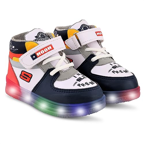 Image of Hooh Kids Unisex Fashionable LED Lights Unisex Sneakers and Walking Shoes for Boys and Girls of Age 2 Years to 10 Years