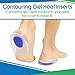 ViveSole Gel Heel Cups (Pair) - Silicone Cushion Insert Pads for Pain Relief, Plantar Fasciitis, Heel Spurs, Shoes, Achilles Treatment - Foot Comfort Support Protectors for Women, Men(Blue, Small/Med)