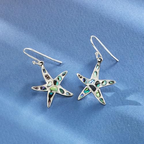 Ross-Simons Abalone Shell Starfish Drop Earrings in Sterling Silver3