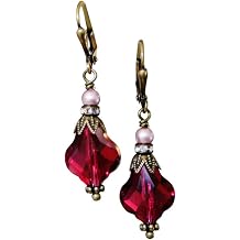 HisJewelsCreations Crystal Earrings for Women Vintage Inspired Embellished Statement Jewelry Gift for Her