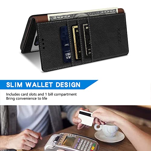 Image of ZZXX for Google Pixel 7a Wallet Case Magnetic Closure 6.1 inch,Black
